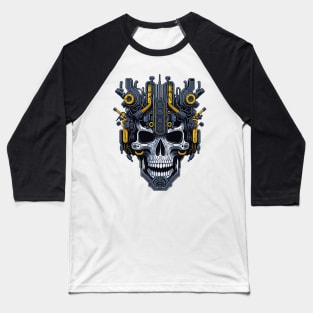 Mecha Skull S01 D10 Baseball T-Shirt